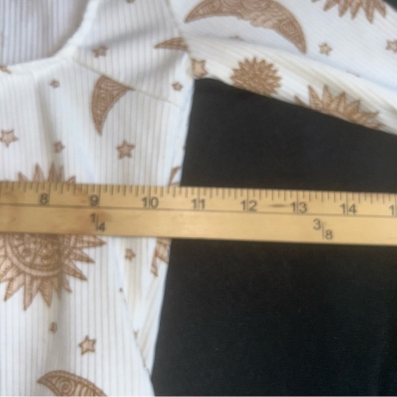 Celestial print bodysuit womens stars sun moon forever 21 size S never worn - Picture 8 of 10